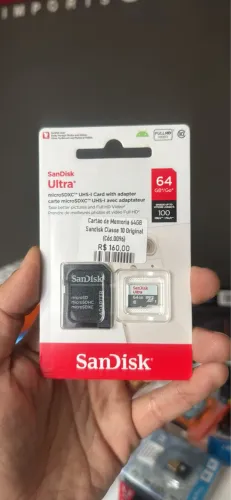 Cartão de memória 64gb sandisk Ultra