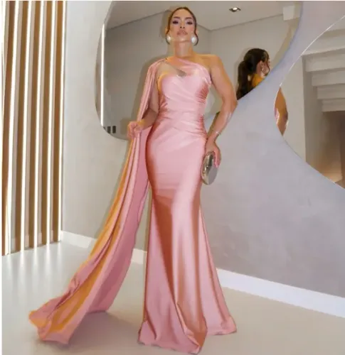 Vestido Longo Rosa (Madrinha/Convidada)
