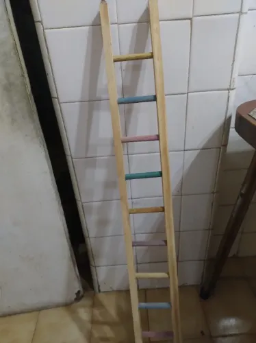 Escada gigante de madeira Pet para pássaro e calopsita 