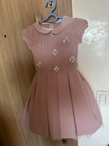 Vestido luxo de inverno menina 8/9 anos