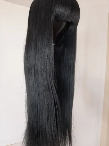 Peruca lace sem tela longa