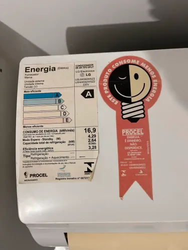 Ar condicionado LG- não troco