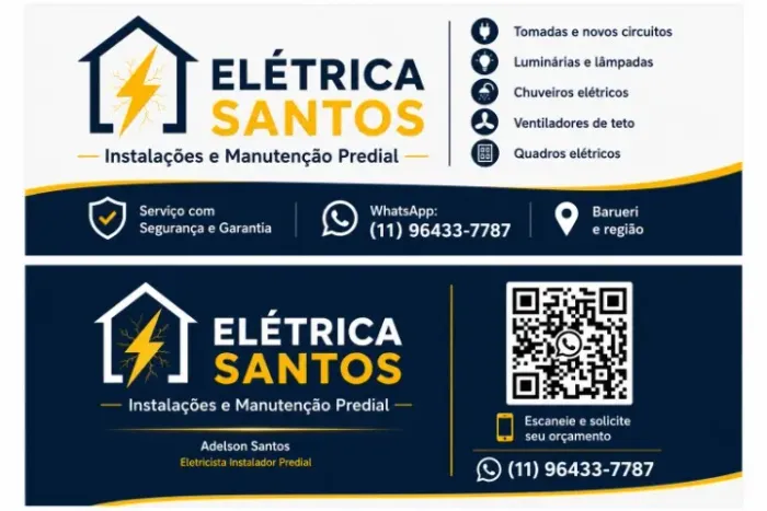 Eletricista em Barueri | Tomadas, Chuveiros, Quadros e Instalações