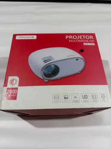 Projetor Multimídia 2800 Lumens + Tela de projeção 150 polegadas.