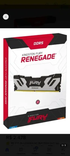 Memória DDR5 8000mhz 16gb