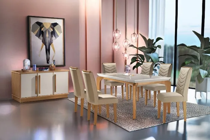 Mesa com 6 cadeiras Londrina C31