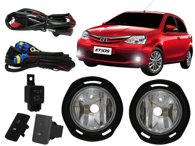 Kit farol de milha Etios Botao original