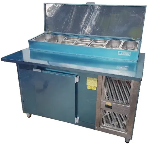 Balcão Condimentador Pista Apoiada INOX 1,40m