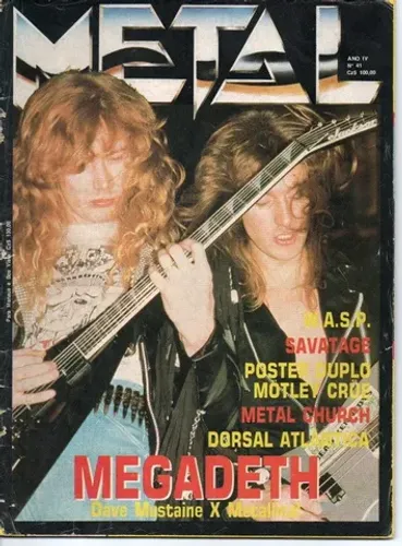 Revista Metal 41 Raridade Peça de Colecionador capa Megadeth