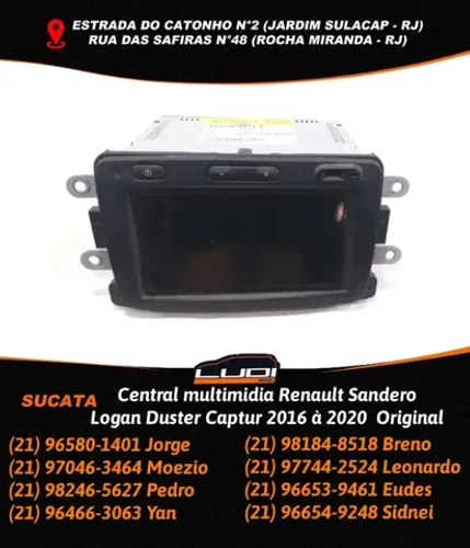 Central multimidia Renault Sandero Logan Duster Captur 2016 à 2020  Original