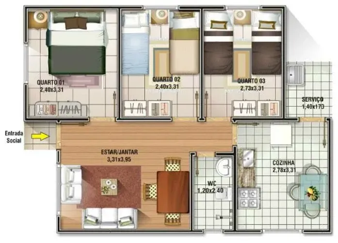 Planta baixa - layout - projetos - Fachadas - menor preço