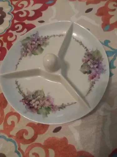 Petisqueira em porcelana, pintura a mão