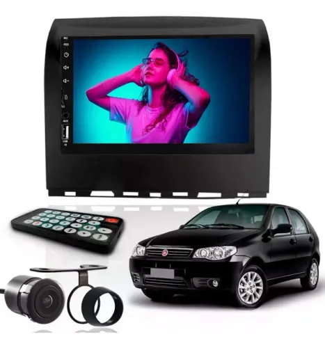 Kit Central Multimídia Fiat Palio 2 Din Mp5 Bt Espelha Dvd