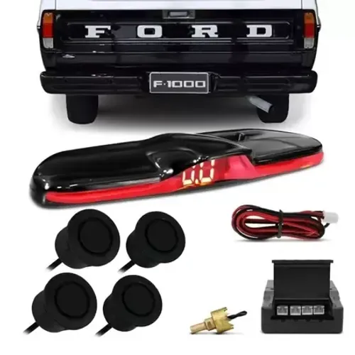 Kit Sensor de Ré para Pick-ups - Modelo Emborrachado para Para-choque de Ferro