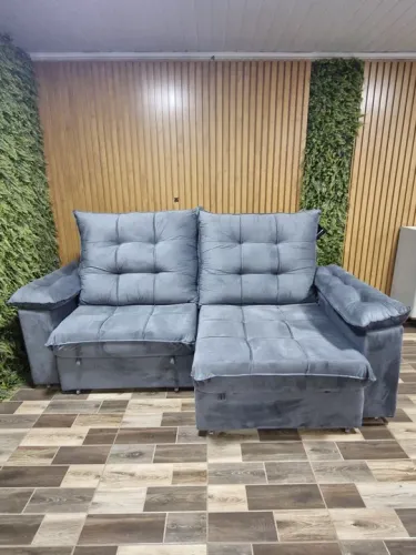 SOFA ATLANTA RETRÁTIL RECLINADO C/ BRAÇOS DE CORRER - R$ 1.999,00 