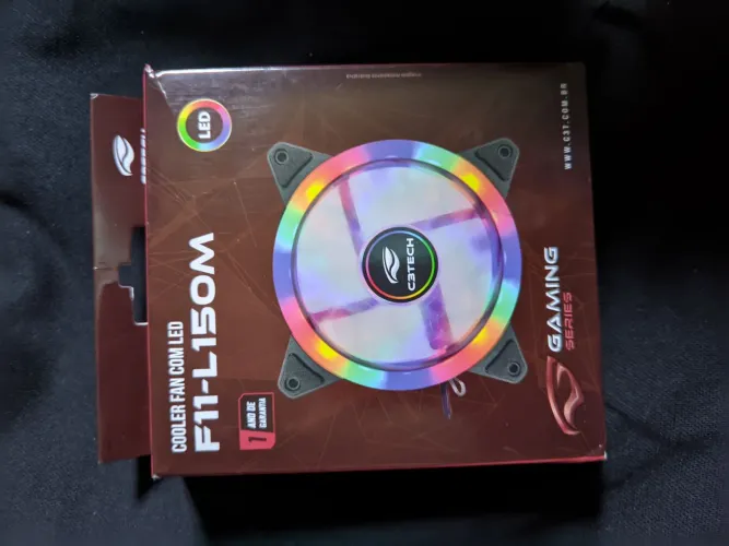 Cooler gamer 12cm f11 L150m com led RGB fixo