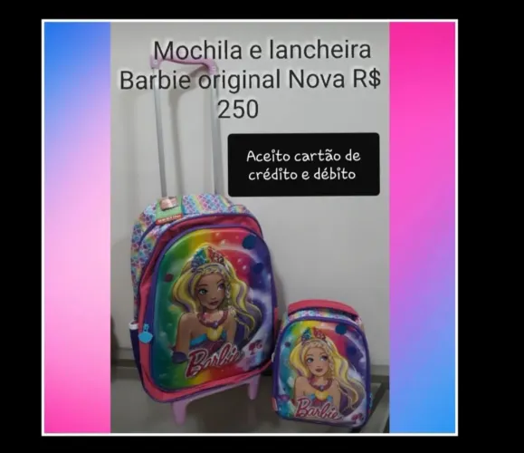 Mochila e Lancheira Barbie Original Nova