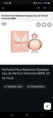 Perfume Paco Rabanne Olympea Eau de Parfum Feminino 80ML