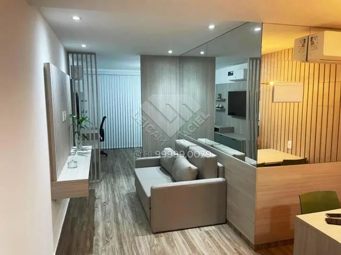 Mobiliado, decorado e ainda com vista para o mar de Olinda!