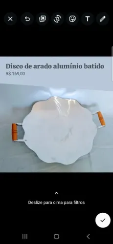 Disco de Arado em Alumínio Batido 50cm