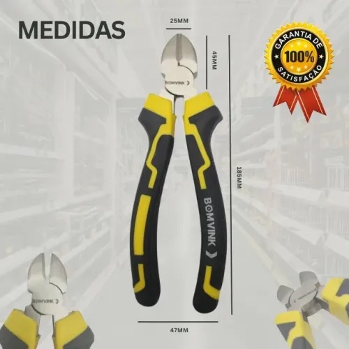 Alicate De Corte Diagonal 8 Pol. Aço Carbono Alta Precisão Amarelo