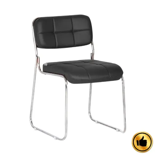 Cadeira Interlocutor Denver Estofada Preta Conforto Ergonômico Premium 30405