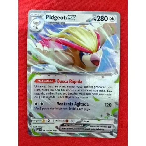 Carta de Pokémon - Pidgeot Ex - Foil - Original