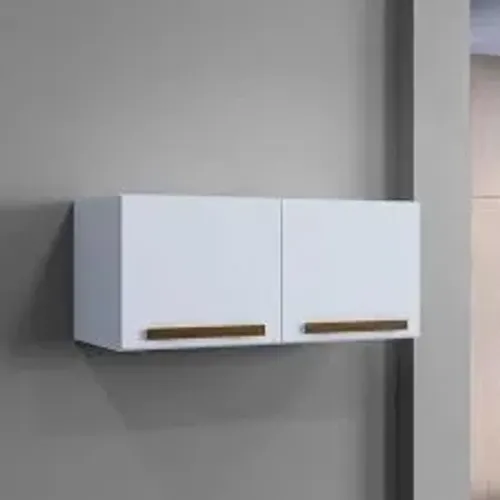 Armario Aereo Turqueza 2Pts Branco Arte Moveis - Entrega Rápida! 