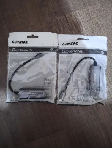 Cabos conversor USB-C para VGA ou Rj45