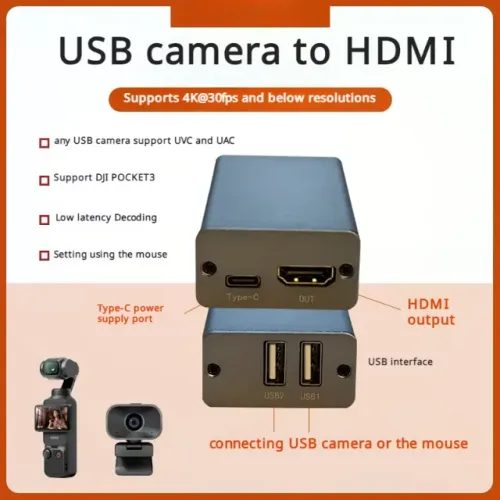 Dji Osmo Pocket 3 conversor UVC para HDMI transmissão OBS ao vivo