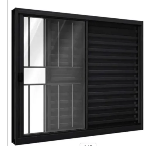 VENEZIANA 3 FOLHAS COM GRADE PRETO - A PARTIR DE R$705