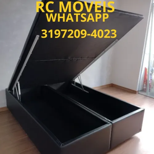 Cama Box Baú Casal Bipartido 1.38x1.88 | Blindado | Direto da Fábrica