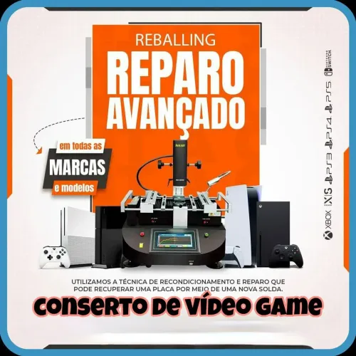 Playstation 4 Conserto de Vídeo Games - Todas as Marcas