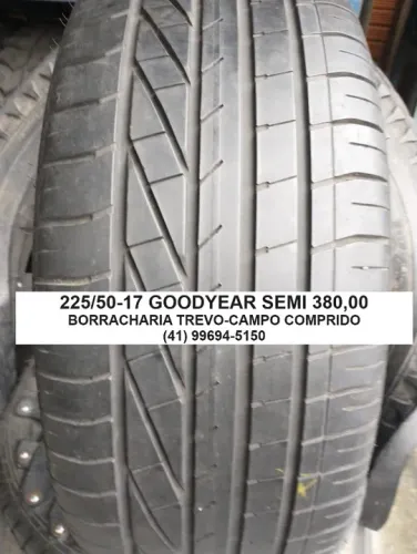 01 pneu 225/50-17 Goodyear Excellence Runflat com 80% de borracha por 380,00
