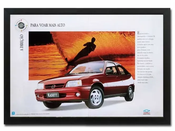Kadett Sport 1995, 1996, Ipanema 1994 - Quadro decorativo com propaganda original revista