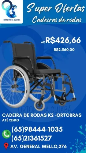 Cadeira de rodas alumínio ortobras