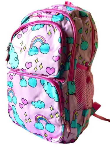 Mochila Juvenil  Unicórnio Arco-Íris