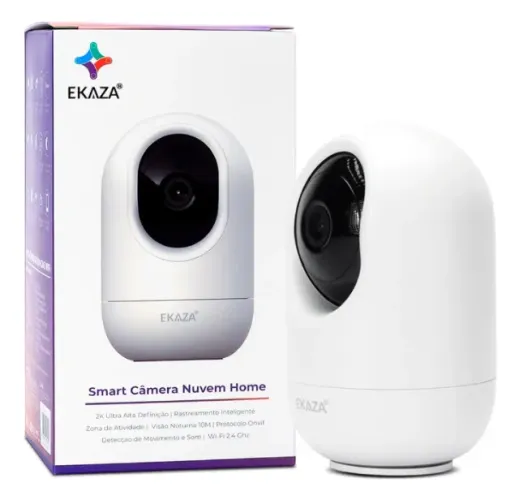 Câmera Wifi 2k Inteligente Monitor Bebê Alexa Tuya Ir Google