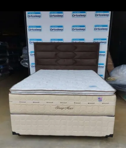 Cama casal com colchão sleepmax com pillon top e confortável