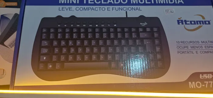 Mini Teclado Multimídia USB Atom