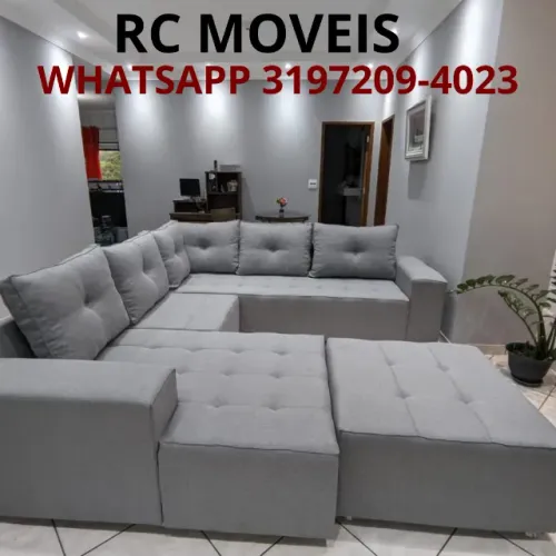 Sofá Modulado Toro com Puff e Chaise - Conforto e Estilo