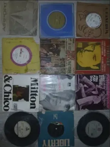 Disco de Vinil (COMPACTO) LOTE COM 12 UNIDADES - variados