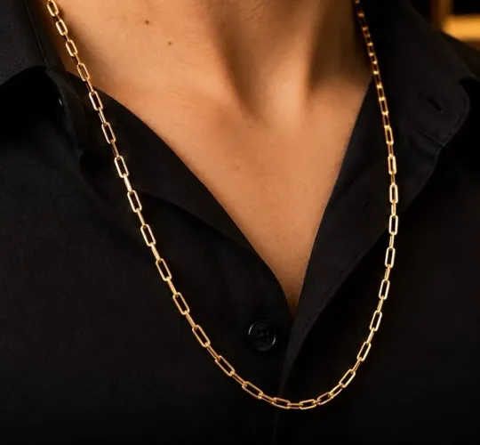 Corrente Cartier Alongado em Ouro 18k 750
