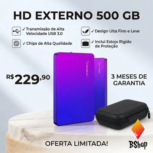 HD externo 500 GB