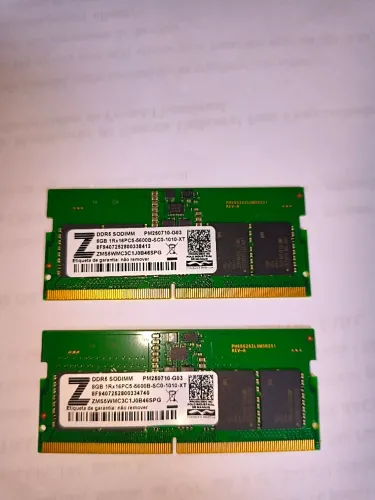 Memória RAM DDR5 8GB 5600MHz SODIMM - Notebook - KIT 2x8GB (16GB)