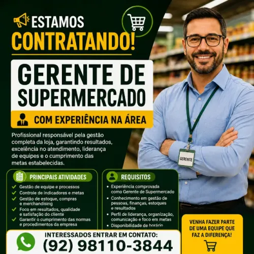 OPORTUNIDADE DE EMPREGO