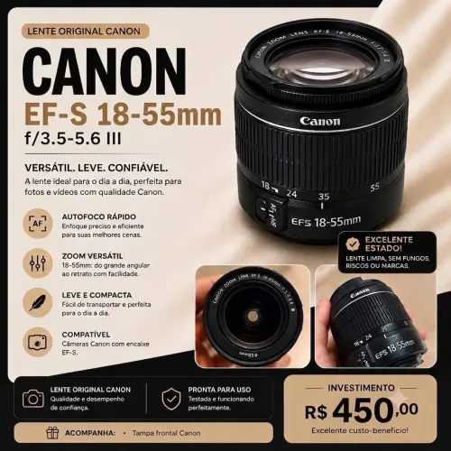 Lente Canon 18-55mm