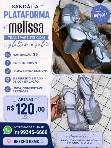 Sandália plataforma Melissa
