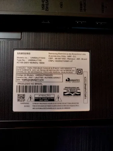 Tv Samsung Crystal 4k 55" com a Tela quebrada