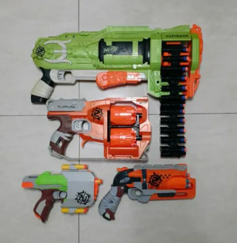 Nerf Zombie strike super kit com 4 unidades 